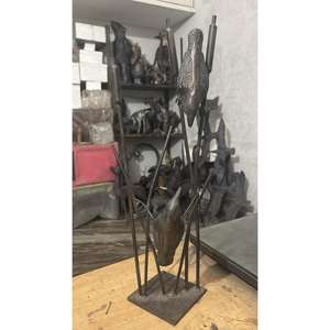 Sculpture d'oiseaux décoratifs en métal sur roseaux, ornements décoratifs pour jardin de ferme, prix d'usine, faible MOQ - Product Image 5