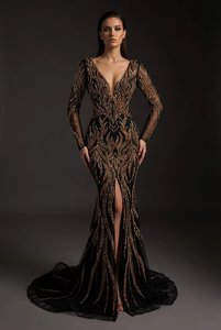 ชุดราตรีทรงเมอร์เมดประดับคริสตัลวิบวับ งานปักประณีต ชุดออกงานหรูหราสำหรับงานกาล่าดินเนอร์ ผู้ผลิตชุดราตรี - Product Image 4