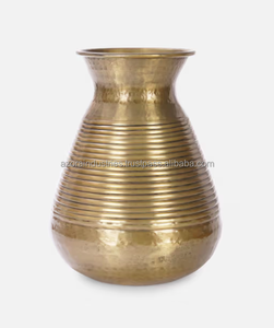 แจกันอลูมิเนียมแบบทุบแจกันอะลูมิเนียมพร้อมกระถางดอกไม้สีทองแดงงานประดิษฐ์พื้นผิวโดยอุตสาหกรรม azora - Product Image 4