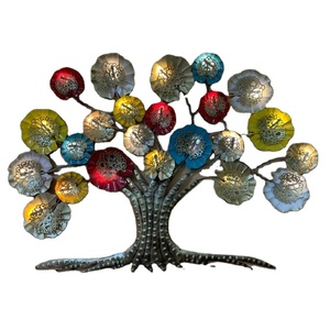 Décoration de maison de haute qualité Design élégant fleurs en métal arbre mur Art décor pour Hall hôtels et restaurants célébrations de noël - Product Image 1