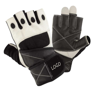 Unisex High Quality Leather Half <b>Finger</b> Gym Gloves Non-Slip Breathable Quick Drying Palm Adjustable Wrist <b>Strap</b> Weight Lifting - Product Image 3