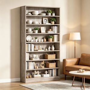 Libreria Girevole in Legno dal Design Minimalista per Camera da Letto, Salvaspazio e Antiscivolo, Modello Studio - Product Image 4