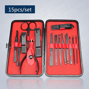 Best Quality Black Stainless Steel Nail Care Kit Professional Manicure <b>Pedicure</b> <b>Set</b> Custom Color Wholesale OEM - Product Image 2