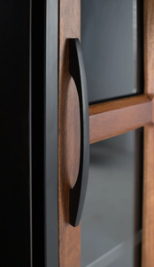 Armoire de cuisine et de salle à manger modulaire en bois massif de style industriel, durable et moderne, avec portes en verre - Product Image 4