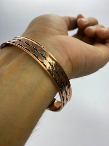 Handcrafted Eco-Friendly <b>Copper</b> Brass Gold Plated Vintage Cuff Bangle <b>Bracelet</b> for Wedding Occasion - Product Image 4