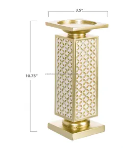 Porte-bougie en fer doré moderne de luxe, centre de table décoratif pour mariage, banquet, hôtel, restaurant, intérieur de maison, vente en gros - Product Image 4