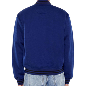 Blouson Bomber Bleu Marine pour Homme, Simple Boutonnage, Manteau Décontracté d'Automne avec Col et Poignets Côtelés, Vestes pour Hommes - Product Image 2