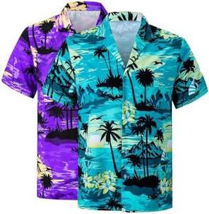 เสื้อเชิ้ตแขนสั้นพิมพ์ลายสไตล์ฮาวายสำหรับผู้ชาย รุ่นใหม่ล่าสุด ทรงหลวม ไซส์ใหญ่ เหมาะสำหรับใส่ไปเที่ยวชายหาด - Product Image 1