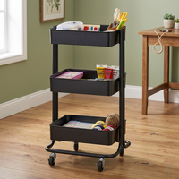 Carrito de Cocina Rodante de Metal Moderno, Estante de Almacenamiento para el Hogar, Islas de Cocina, Muebles, Fabricante de Taiwán