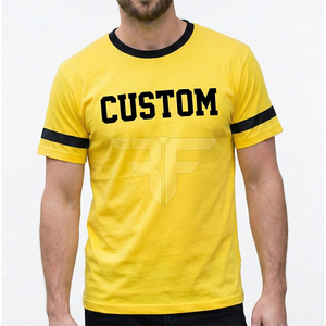 T-shirt pour homme à col rond, coupe classique, 100% coton, impression personnalisée du logo, tissu de haute qualité, service OEM, séchage rapide, respirant - Product Image 1