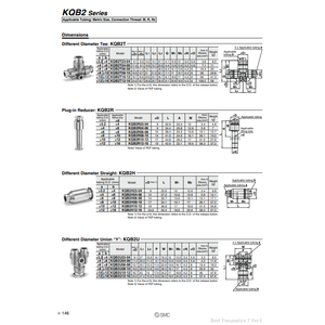 อุปกรณ์นิวเมติกส์แบบสัมผัสเดียวทำจากโลหะสำหรับ KQB2H10-12ชิ้นส่วนนิวเมติก - Product Image 1