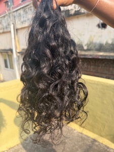 Extensions de cheveux humains vierges indiens de 20 pouces, grade 12A, texture bouclée crépue, double trame machine, sans perte ni emmêlement - Product Image 4