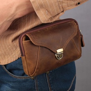 Sac banane vintage en cuir imperméable, anti-plis, séchage rapide, anti-boulochage, durable, avec fermeture éclair, personnalisable avec logo, disponible en toutes tailles - Product Image 2