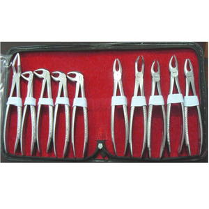 Kit professionnel de forceps d'extraction dentaire en acier inoxydable, poignée ergonomique, réutilisable, 3 positions de mâchoires, chirurgical dentaire - Product Image 1