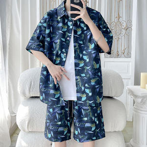 Ensemble d'été pour homme, décontracté, deux pièces, t-shirt et short, tissu en coton respirant, confortable, doux, pour tous les jours, plage, vacances, vêtements d'été - Product Image 5