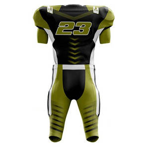 Ensemble Maillot et Pantalon de Football Américain Personnalisé par Sublimation Unisexe Ajusté avec Nom d'Équipe 23 – Anti-humidité et Respirant - Product Image 4