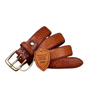 PRIMEFIELD ENTERPRISES Cinturón Casual de Cuero Genuino, Color Sólido, Hebilla de Metal Rectangular, Resistente y Duradero 0200 - Product Image 1