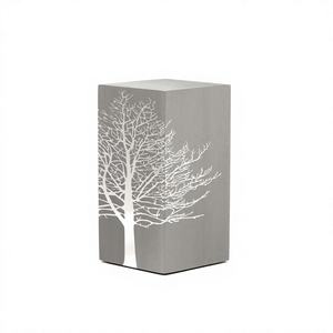 Gray Tree Pattern Urn Ash Holder <b>Memorial</b> <b>Keepsake</b> Box Desktop Cremation <b>Keepsake</b> Container for Remembrance - Product Image 2