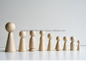 Venta al por mayor juguetes de madera natural decoración nuevo diseño mejor calidad diseño único muñeca de madera juguetes para niños - Product Image 2