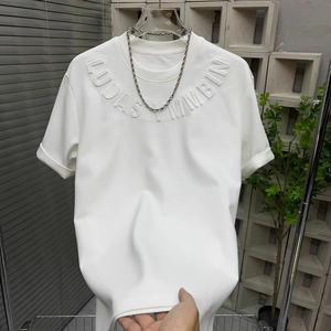 Camiseta Personalizada de Alta Calidad 100% Algodón, Talla Grande, Cuello Redondo, Logotipo Impreso, Transpirable, Ecológica, con Logotipo en la Parte Delantera - Product Image 1