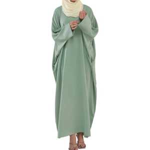 Dubai Hot Flared Cuff Bag <b>Long</b> Sleeve Casual <b>Dress</b> <b>for</b> Muslim Women Modest Breathable Solid Color Abaya Dubai Beads - Product Image 1