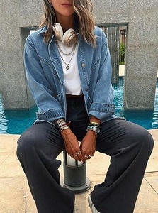 Fashion Men's Denim Jacket Custom Logo <b>Jean</b> Jacket Wholesale Supplier - Product Image 3