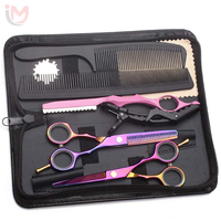 Kit de coiffure professionnel pour salon de barbier, ciseaux à effiler en acier inoxydable de haute qualité, peigne aiguisé, OEM