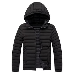 Men's New Fashion Brand Winter Quilted Jacket Thick Down Cotton <b>Coat</b> with Stand Collar <b>Long</b> Fleece Casual Style Plain Dyed - Product Image 1
