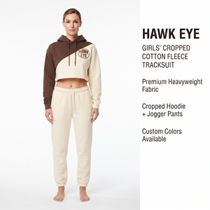 Conjunto Deportivo Corto para Mujer Hawk Eye, Sudadera con Capucha y Pantalones Deportivos, Diseño Color Block, Felpa de Algodón - Product Image 2