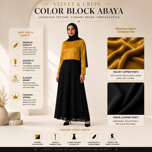 Elegante y Modesto Vestido Abaya para Mujer, Estilo Dubái Islámico, Maxi Kaftan de Manga Larga |   Ropa de Fiesta Contrastante 2026, Moda Premium - Product Image 3