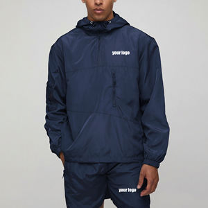 Ensemble de survêtements coupe-vent deux pièces légers en polyester et nylon 100 % sur mesure pour hommes – Prix de gros abordable - Product Image 4