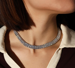 Luxury Square Moissanite Tennis Chain <b>Necklace</b> Iced Out Hip Hop Jewellery Diamond Look <b>Statement</b> Gift - Product Image 4