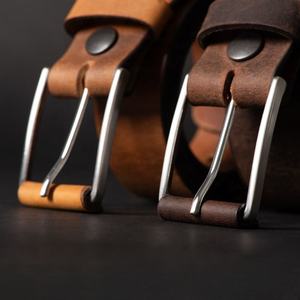 Meilleure vente prix d'usine ceinture en cuir pur pour hommes dernière collection de ceintures en cuir véritable Service OEM du Pakistan - Product Image 4