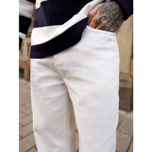 Vaqueros de mezclilla de pierna ancha de corte recto blancos, modernos y ecológicos, transpirables, estilo urbano, talla 28 a 42, vintage - Product Image 2