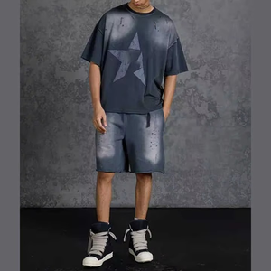 Conjuntos de Verano para Hombre, Camiseta y Pantalones Cortos Casuales, Traje Deportivo Masculino, Chándal de Color, Trajes Holgados - Product Image 6