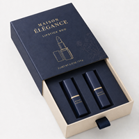 Boîte d'emballage rigide pliable personnalisée pour rouge à lèvres, boîte cadeau cosmétique magnétique de luxe, emballage écologique