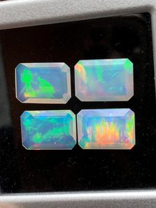 Ópalo Blanco Welo Etíope Natural, Gema Suelta Facetada, Piedra Multifuego, Gemas Zubeda, 100 Gramos, 10x10x10mm, Relleno de Fracturas - Product Image 3