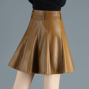 Faldas de Cuero Auténtico de Diseño Único para Mujer, Se Acepta Logotipo Personalizado OEM, Material de Piel de Vaca, Opciones de Falda Mini y Midi, Ropa de Moda - Product Image 4