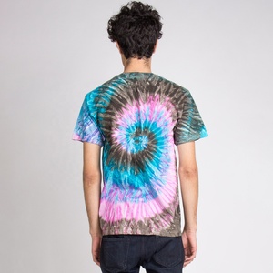 Prix d'usine, vente en gros, t-shirt tie-dye pour homme 100% coton, coupe classique, logo sur le devant, t-shirts tie-dye décontractés et doux pour homme, été - Product Image 2