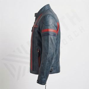 Chaqueta de Motociclista de Cuero Genuino para Hombre de la Mejor Calidad, Nueva Colección de Invierno, Chaquetas de Motocicleta con Protecciones Desmontables Personalizadas - Product Image 3
