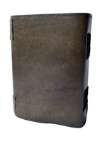 Holzkohle-Ledergebundenes Hardcover-Schreibjournal mit Büttenrand-Kunstpapier, Geprägtes Notizbuch, Tagebuch, Bestes Geschenk für Männer und Frauen, Scrapbook