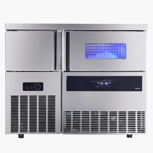 Attrezzatura di Refrigerazione per Cucine Commerciali, Macchina per il Ghiaccio in Acciaio Inox, Produzione 330 Libbre/24H, Capacità di Stoccaggio 88 Libbre, 144 Cubetti/Ciclo - Product Image 1