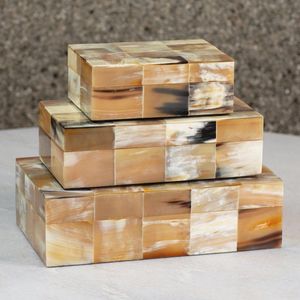 Wholesale Buffalo Horns Storage Box Natural Bone Craft for Jewelry and Dry Fruits Decorative Storage Boxes - Product Image 3