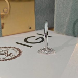 Elegante Anillo de Compromiso con Diamante Cultivado en Laboratorio, Corte Marquesa, para Mujer, Certificado IGI, Oro de 14K, Joyería de Lujo para Boda, Regalo - Product Image 4
