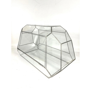 Handmade <b>Clear</b> Glass Plant Box Decorative Black Metal Hanging Terrarium Glass Planter & Candle Holder Home Garden Decoration - Product Image 2