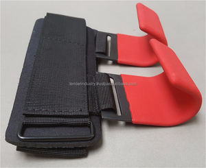 Ganchos Metálicos para Levantamiento de Pesas y Correas para Peso Muerto con Agarres Antideslizantes de Alta Resistencia Personalizados para Entrenamientos de Fisicoculturismo en el Gimnasio - Product Image 4