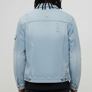 Chaqueta de Invierno para Hombre, Estilo Urbano, Lavado Ácido, Talla Grande, Bordada, con Botones, Forro de Lana Vintage, Fabricación Personalizada - Product Image 2