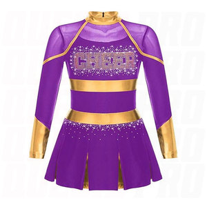 Prix raisonnable, meilleure qualité, uniforme personnalisé pour équipe de cheerleading avec logo brodé ou imprimé, 100% polyester, durable et respirant - Product Image 5