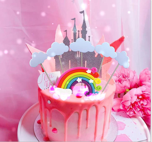 Paquete de 5 Adornos Personalizados para Pastel con Forma de Nube, Decoración para Cupcakes, Postres, Pasteles de Cumpleaños, Accesorios para Hornear - Product Image 5