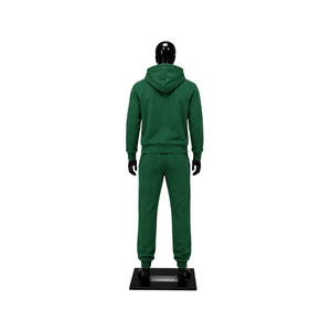Ensemble de survêtement vert pour homme avec logo personnalisé, sweat à capuche zippé et pantalon de jogging, tenue décontractée streetwear et sportswear, ensemble deux pièces, vente en gros OEM - Product Image 2